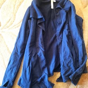 Green Tea size small Navy Blue yoga jacket with thumb holes